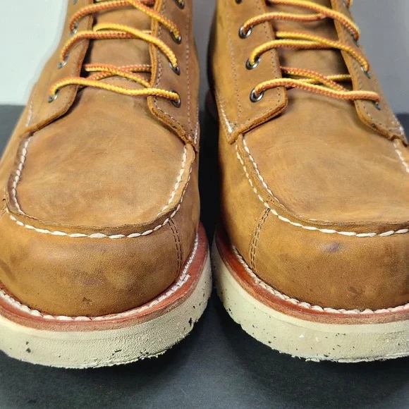 Irish Setter Mens Moc Toe Boot 9.5 Brown Setter Fifty Leather Work Wedge 3918 - Picture 11 of 12